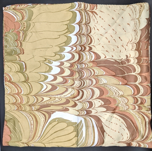 Vintage 70s Abstract Marbled Acetate Scarf
